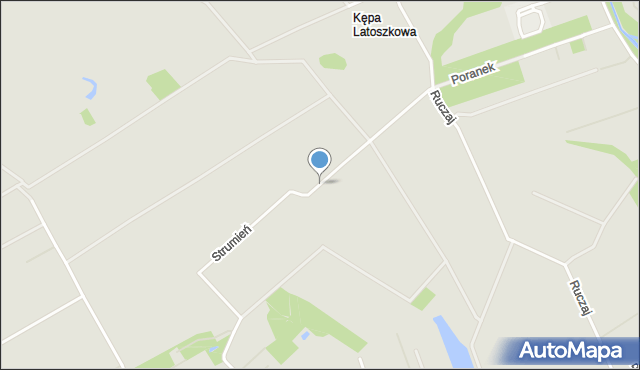 Warszawa, Strumień, mapa Warszawy