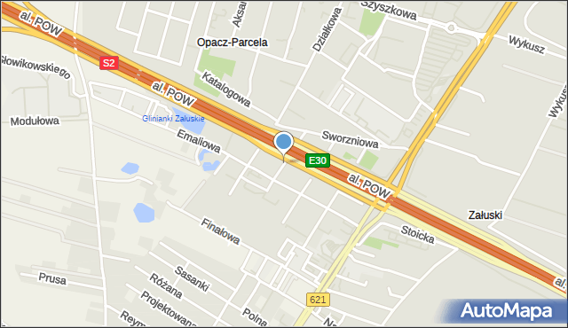 Warszawa, Struga Andrzeja, mapa Warszawy