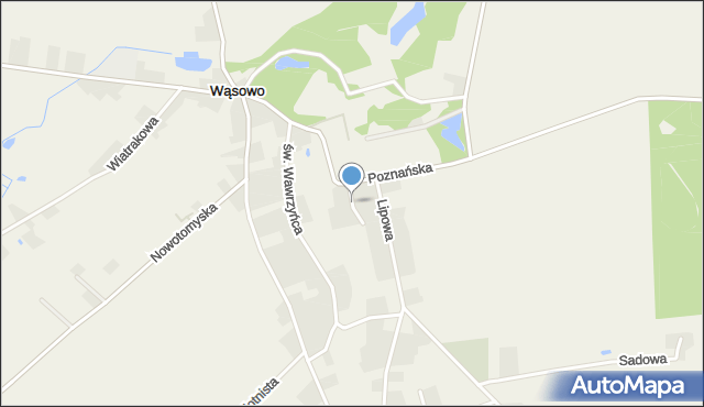 Wąsowo, Stare Koszary, mapa Wąsowo