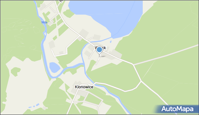 Wieck, Strażacka, mapa Wieck