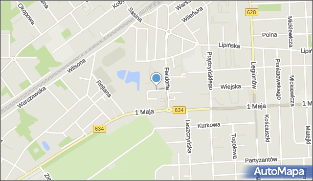 Wołomin, Starowiejska, mapa Wołomin