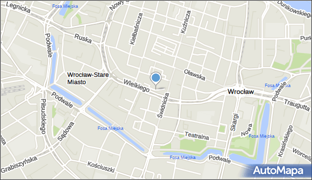 Wrocław, Stanisława Leszczyńskiego, mapa Wrocławia