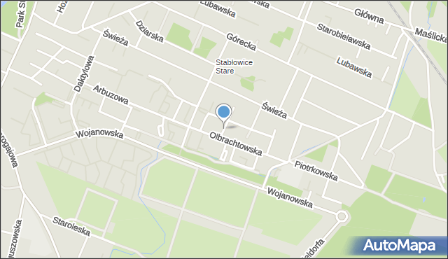 Wrocław, Strzeblowska, mapa Wrocławia