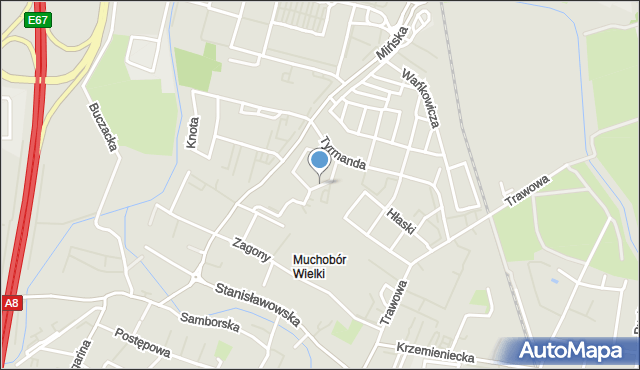 Wrocław, Stachury Edwarda, mapa Wrocławia