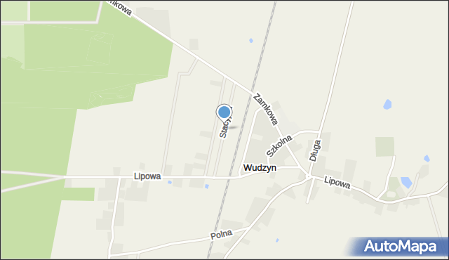 Wudzyn, Stacyjna, mapa Wudzyn