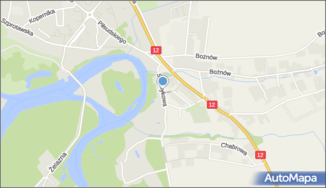 Żagań, Strumykowa, mapa Żagań