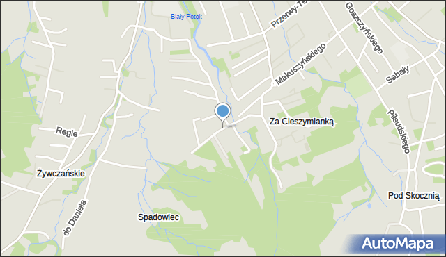 Zakopane, Struga Andrzeja, mapa Zakopanego