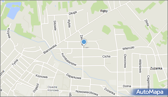 Zawiercie, Strumień, mapa Zawiercie
