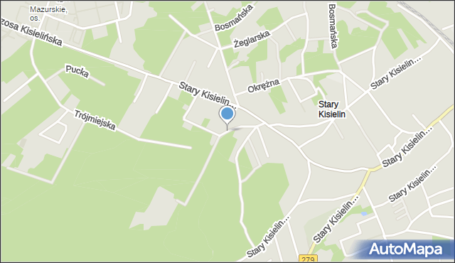 Zielona Góra, Studzienna, mapa Zielona Góra