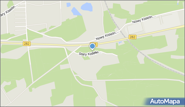 Zielona Góra, Stary Kisielin-Jeździecka, mapa Zielona Góra