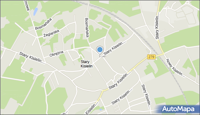 Zielona Góra, Stary Kisielin-Szkolna, mapa Zielona Góra