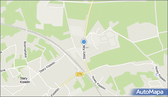 Zielona Góra, Stary Kisielin-Zatorze, mapa Zielona Góra