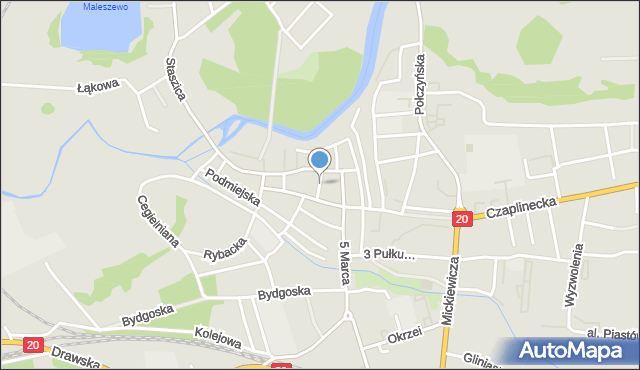 Złocieniec, Stary Rynek, mapa Złocieniec