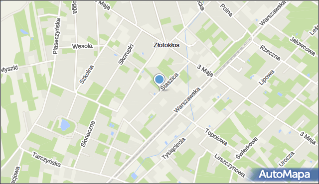 Złotokłos, Staszica Stanisława, mapa Złotokłos