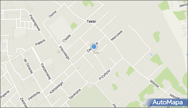 Żyrardów, Stanclika Zbigniewa, mapa Żyrardów