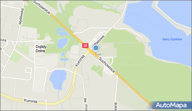 Białystok, Suchowolca Stanisława, ks., mapa Białegostoku