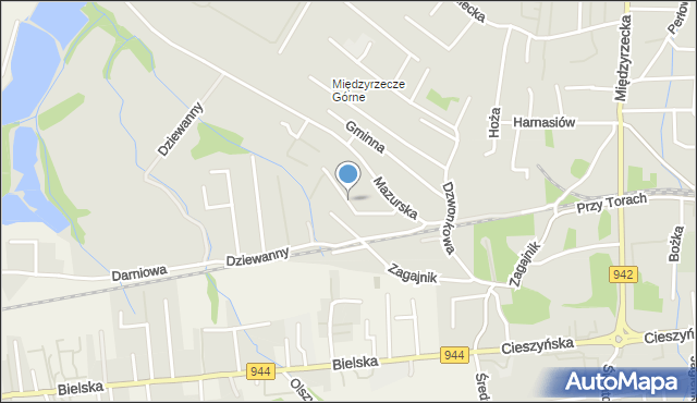 Bielsko-Biała, Suwalska, mapa Bielsko-Białej