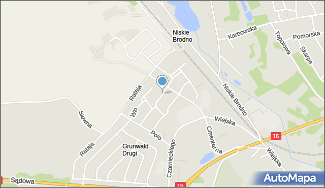 Brodnica, Sucharskiego Henryka, mjr., mapa Brodnica