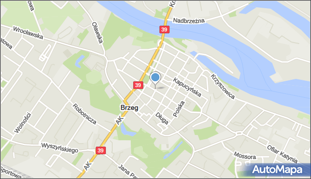Brzeg, Sukiennice, mapa Brzeg