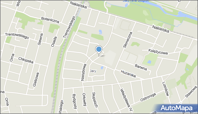 Bydgoszcz, Sujkowskiego Bogusława, mapa Bydgoszczy