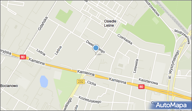 Bydgoszcz, Sułkowskiego Józefa, mapa Bydgoszczy