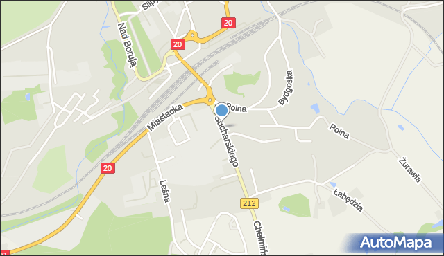 Bytów, Sucharskiego Henryka, mjr., mapa Bytów