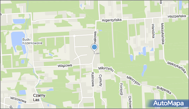 Czarny Las gmina Grodzisk Mazowiecki, Sumakowa, mapa Czarny Las gmina Grodzisk Mazowiecki