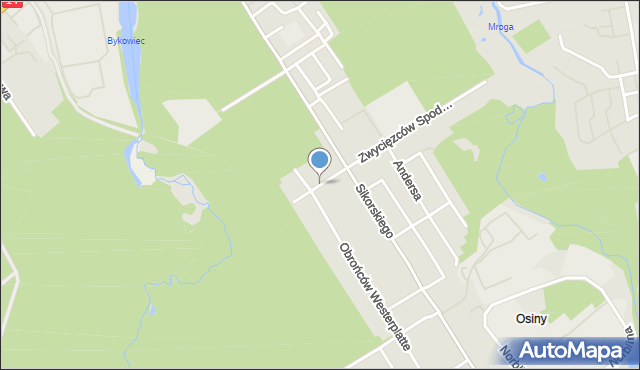 Głowno, Sucharskiego Henryka, mjr., mapa Głowno