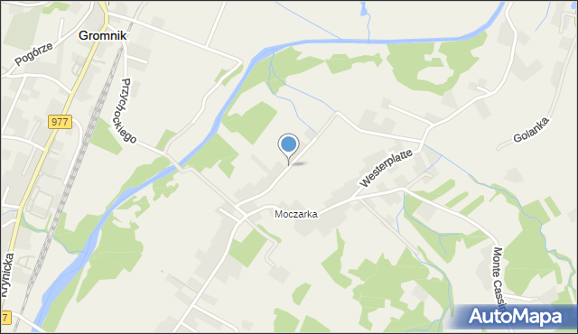 Gromnik powiat tarnowski, Sucharskiego Henryka, mjr., mapa Gromnik powiat tarnowski