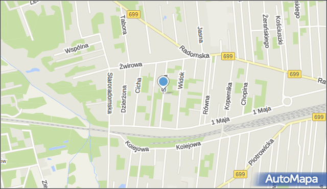 Jedlnia-Letnisko, Sucha, mapa Jedlnia-Letnisko
