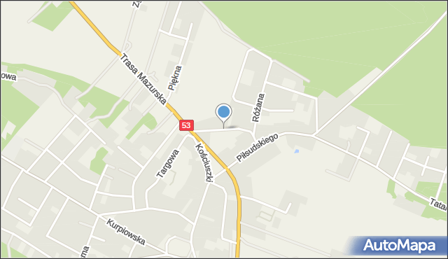 Kadzidło, Suchcickiego, ks., mapa Kadzidło