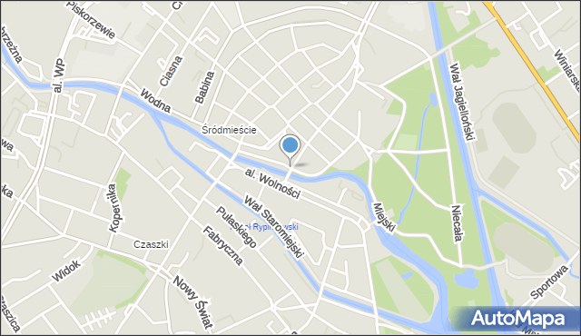 Kalisz, Sukiennicza, mapa Kalisza