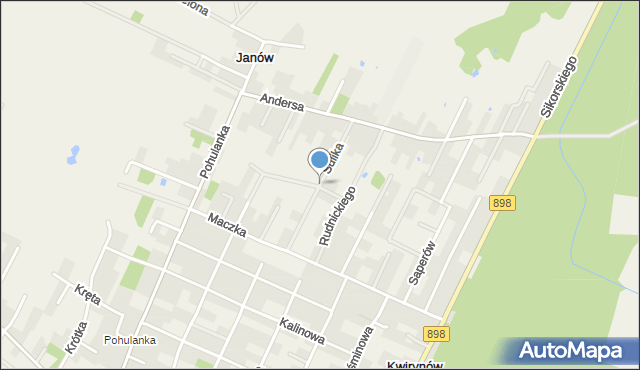 Kwirynów gmina Stare Babice, Sulika Nikodema, gen., mapa Kwirynów gmina Stare Babice