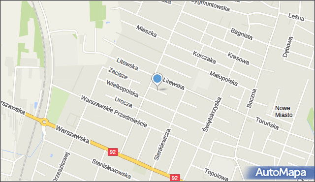 Mińsk Mazowiecki, Sudecka, mapa Mińsk Mazowiecki