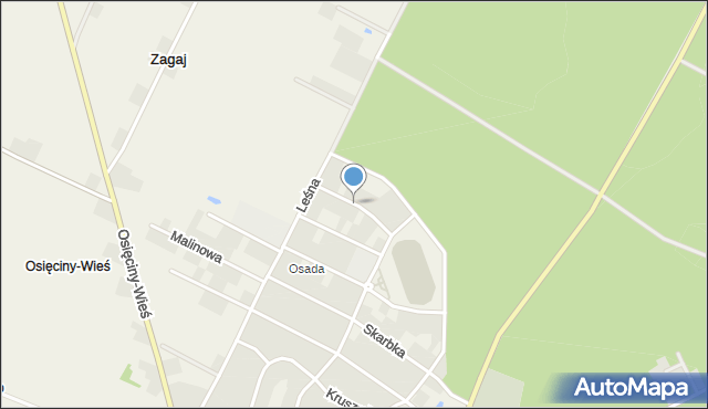 Osięciny, Sucharskiego Henryka, mjr., mapa Osięciny