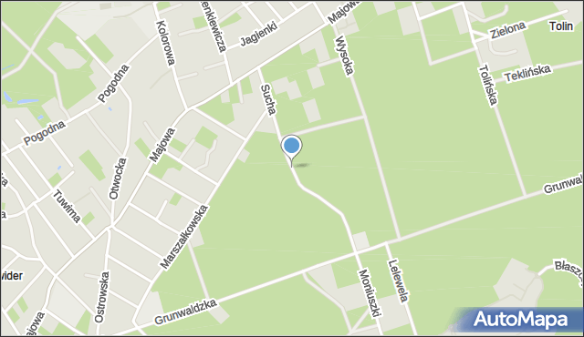 Otwock, Sucha, mapa Otwock