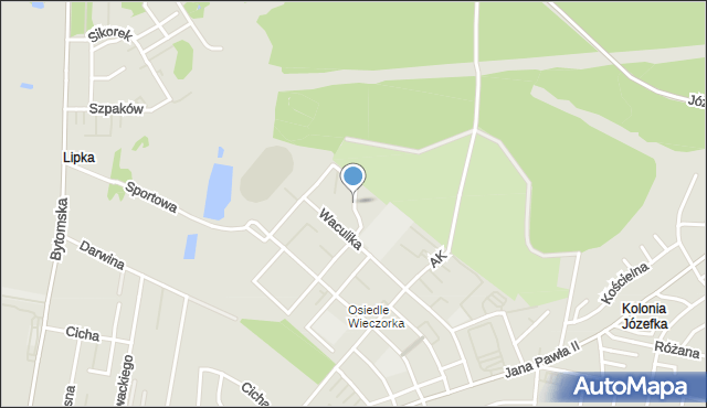 Piekary Śląskie, Sucharskiego Henryka, mjr., mapa Piekary Śląskie