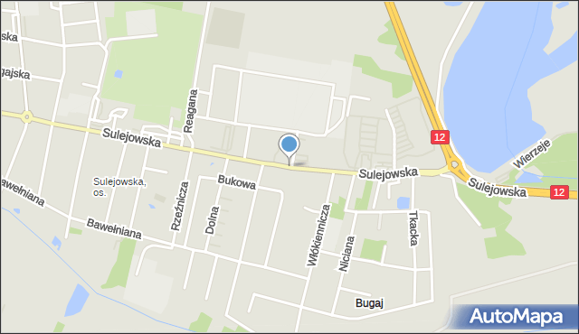 Piotrków Trybunalski, Sulejowska, mapa Piotrków Trybunalski