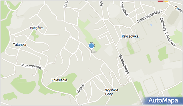 Przemyśl, Sucharskiego Henryka, mjr., mapa Przemyśla