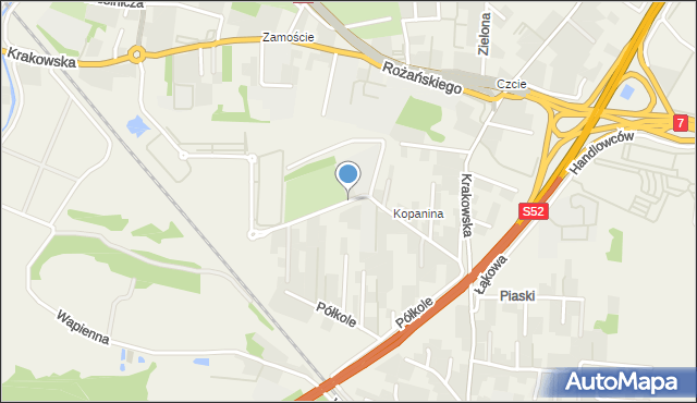 Rząska, Sucha, mapa Rząska