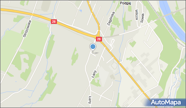 Sanok, Sudecka, mapa Sanok
