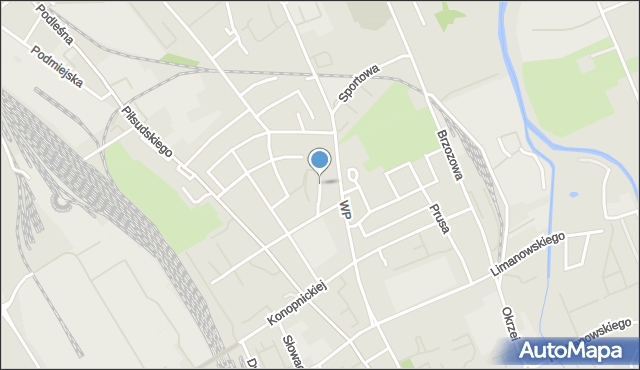 Stargard, Sucharskiego Henryka, mjr., mapa Stargard