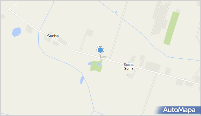 Sucha gmina Wartkowice, Sucha Górna, mapa Sucha gmina Wartkowice