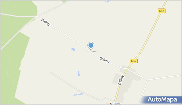 Sulimy gmina Biała Piska, Sulimy, mapa Sulimy gmina Biała Piska