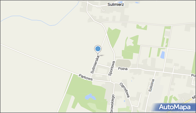 Sułów gmina Milicz, Sulimierska, mapa Sułów gmina Milicz