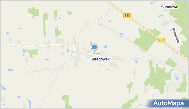 Suradówek, Suradówek, mapa Suradówek