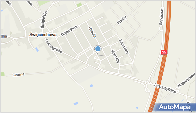 Święciechowa, Sucharskiego Henryka, mjr., mapa Święciechowa