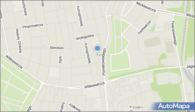 Szczecin, Sułkowskiego Józefa, mapa Szczecina