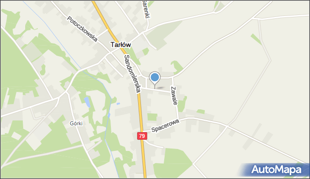 Tarłów, Sulejowska, mapa Tarłów