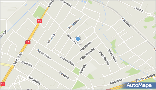 Toruń, Suwalska, mapa Torunia